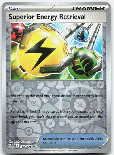 Superior Energy Retrieval - Reverse Holo Uncommon SV02: Paldea Evolved 189/193NM