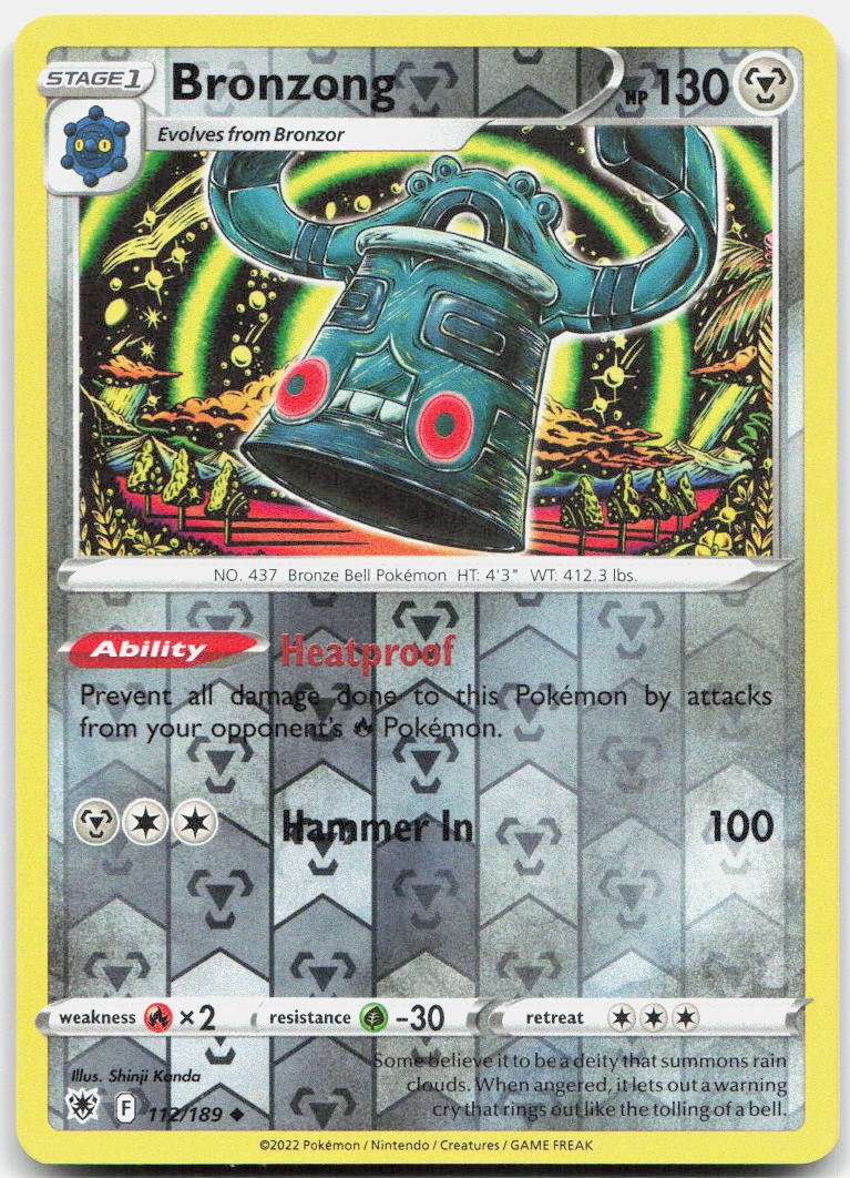 Bronzong Reverse Holo Uncommon SWSH10: Astral Radiance 112/189 NM