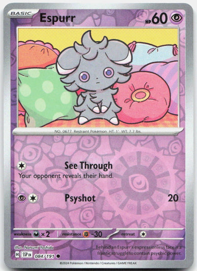 Espurr Reverse Holo Common SV08: Surging Sparks 084/191 NM