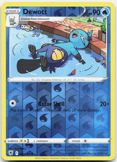 Dewott Reverse Holo Uncommon SWSH10: Astral Radiance 042/189 NM