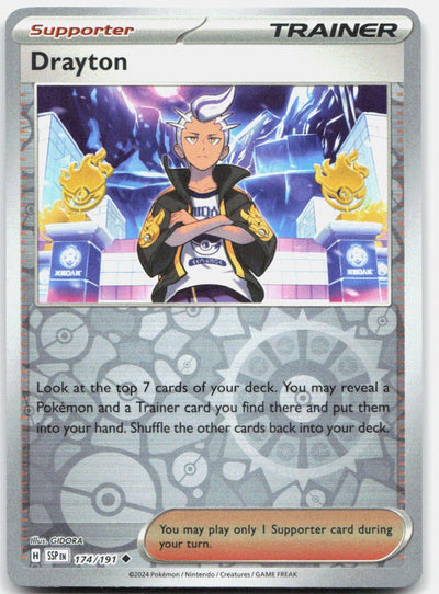Drayton Reverse Holo Uncommon SV08: Surging Sparks 174/191 NM