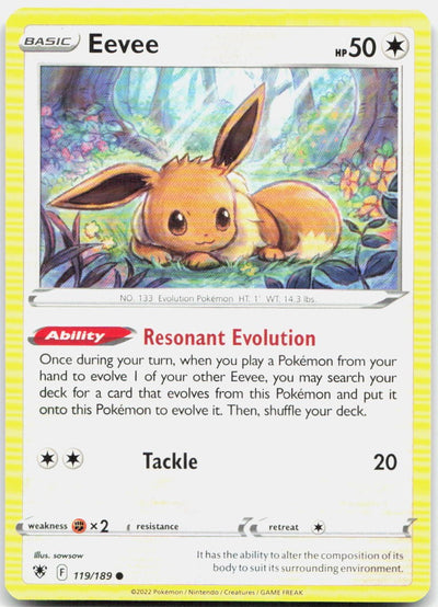 Eevee 119/189 Common Astral Radiance Pokemon Near Mint