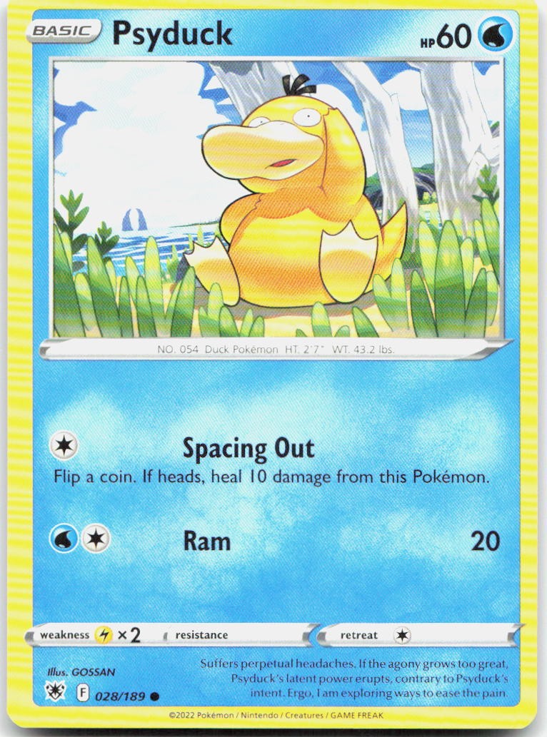 Psyduck 028/189 Common Astral Radiance Pokemon Near Mint