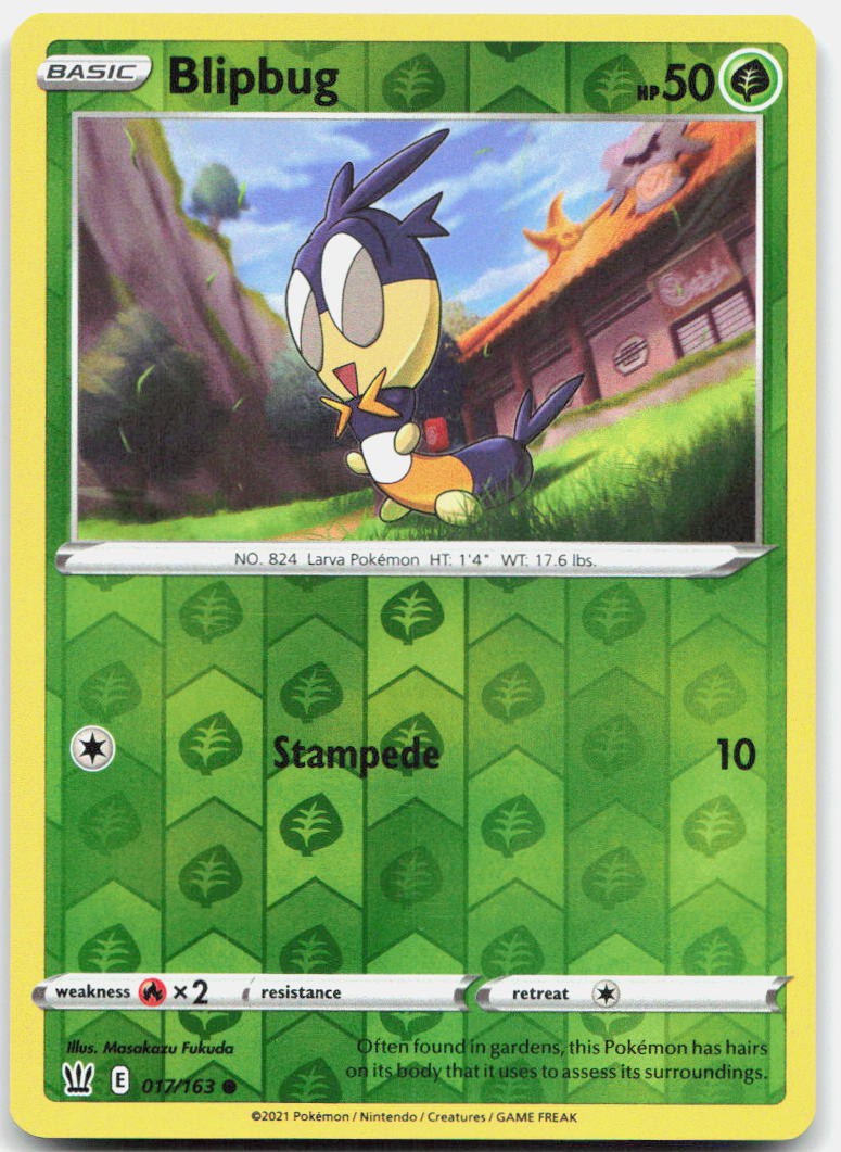 Blipbug 017/163 Common Battle Styles Pokemon Reverse Holo Near Mint