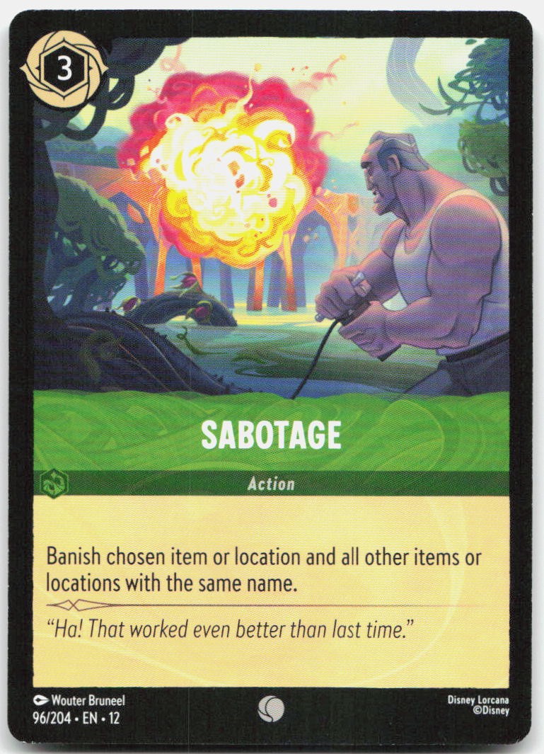 Sabotage Common Wilds Unknown 96/204 NM