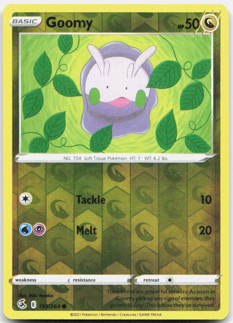 Goomy 195/264 Common Fusion Strike Pokemon Reverse Holo Lightly Played