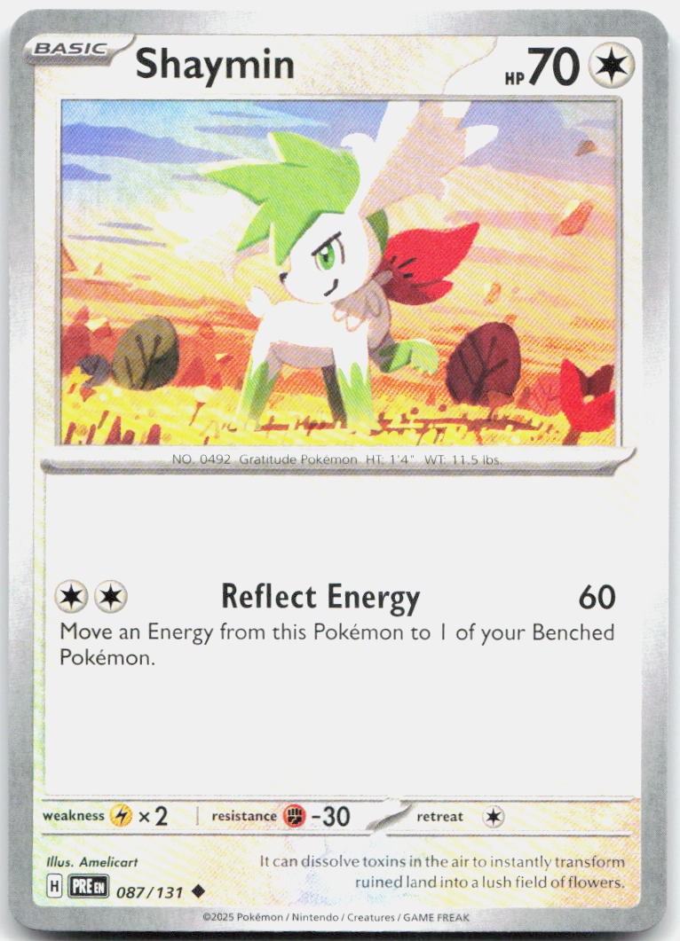 Shaymin 087/131 Uncommon Prismatic Evolutions Pokemon Near Mint