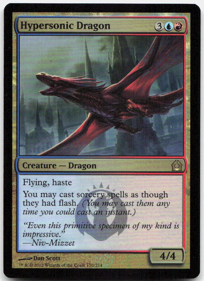 Hypersonic Dragon 170 Rare Return to Ravnica Magic: The Gathering Foil Near Mint