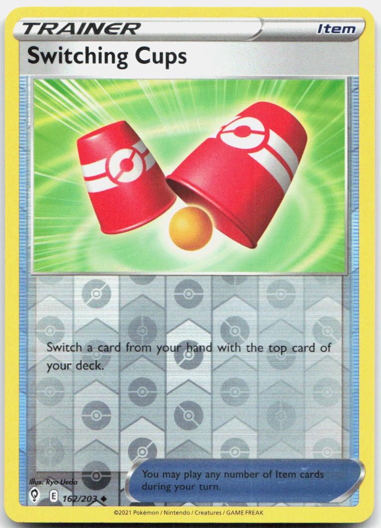 Switching Cups Reverse Holo Uncommon SWSH07: Evolving Skies 162/203 NM