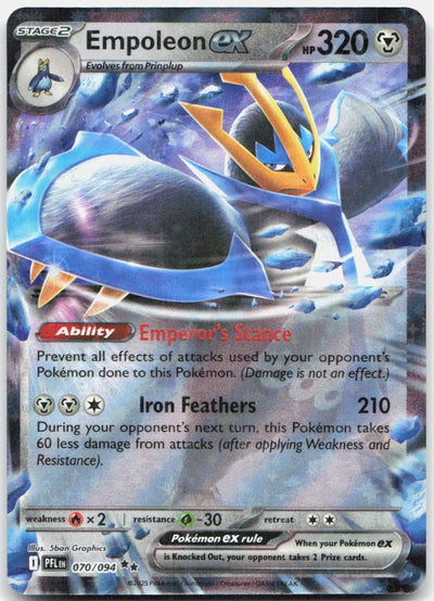 Empoleon ex 070/094 Double Rare Phantasmal Flames Pokemon Holo Near Mint