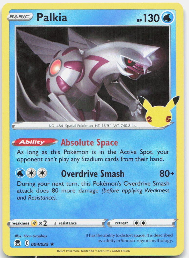 Palkia 004/025 Rare Celebrations Pokemon Holo Near Mint