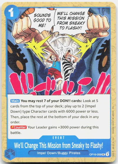 We'll Change This Mission from Sneaky to Flashy! UC The Time of Battle OP16-059