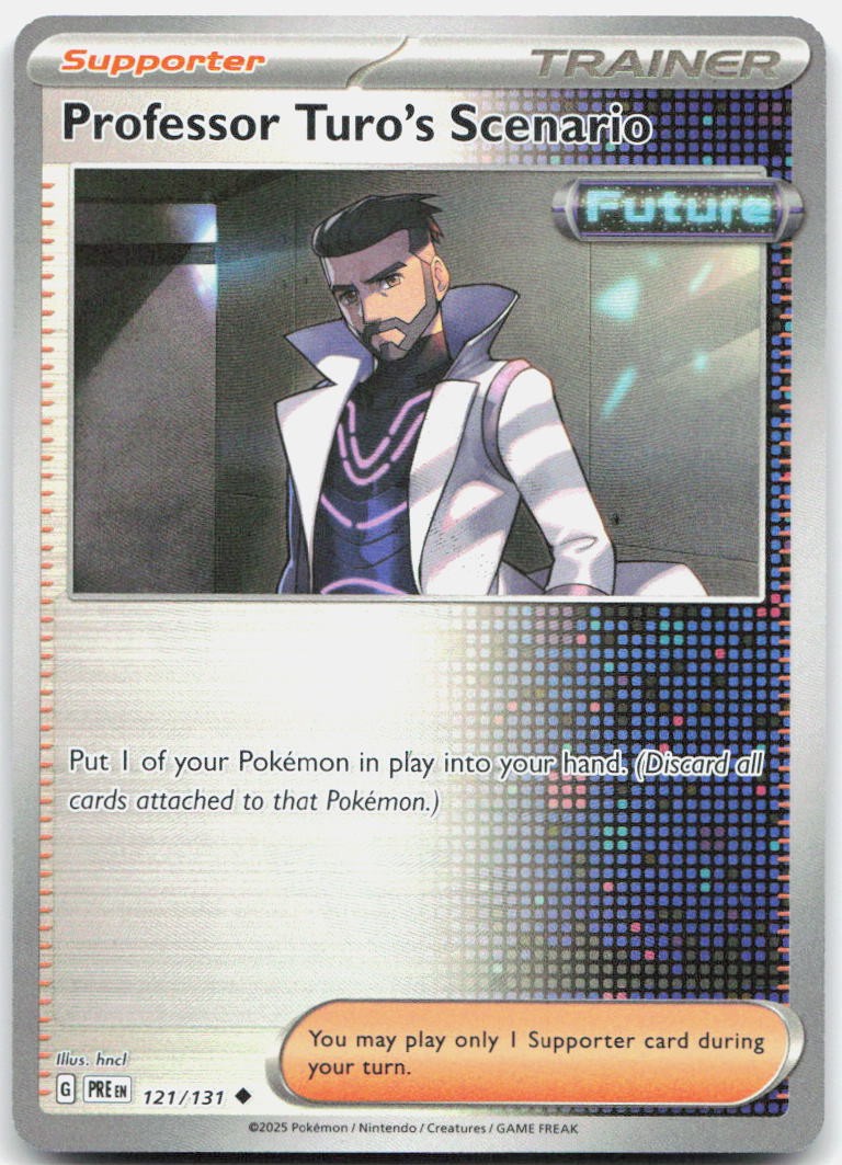 Professor Turo's Scenario (PBP) 121/131 Prismatic Evolutions Pokemon Holo NM
