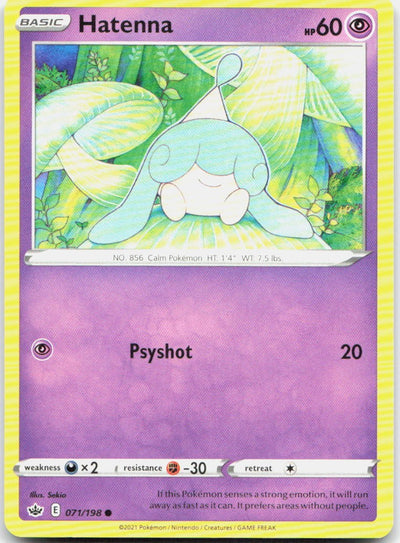 Hatenna 071/198 Common Chilling Reign Pokemon Near Mint