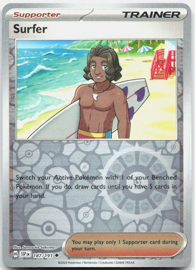 Surfer Reverse Holo Uncommon SV08: Surging Sparks 187/191 NM
