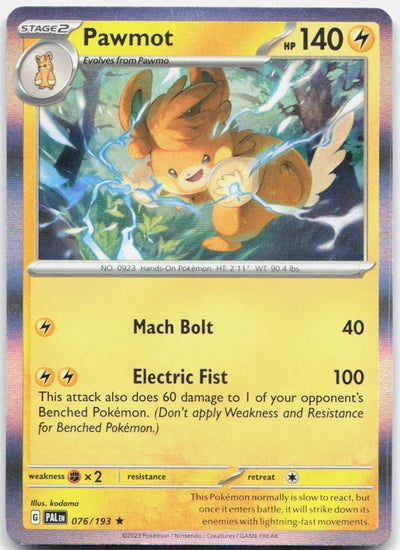 Pawmot Holo Rare SV02: Paldea Evolved 076/193 NM