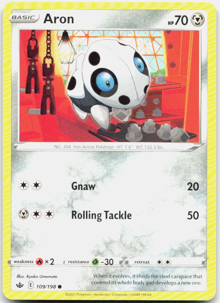 Aron 109/198 Common Chilling Reign Pokemon Near Mint