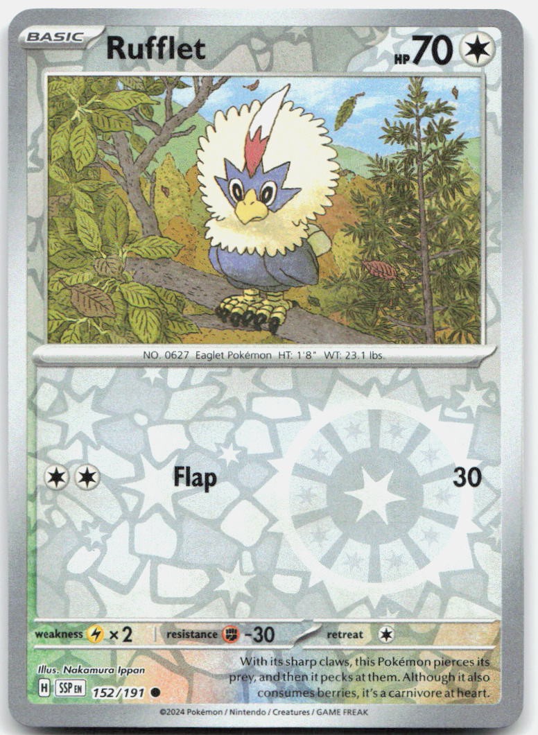Rufflet Reverse Holo Common SV08: Surging Sparks 152/191 NM