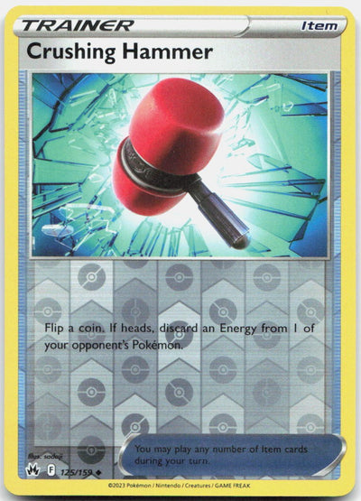 Crushing Hammer 125/159 Uncommon Crown Zenith Pokemon Reverse Holo Near Mint