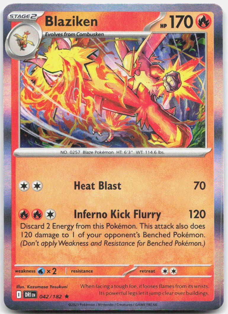 Blaziken Holo Rare SV10: Destined Rivals 042/182 NM