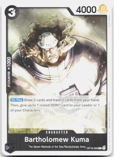 Bartholomew Kuma (093) C The Time of Battle OP16-093 NM