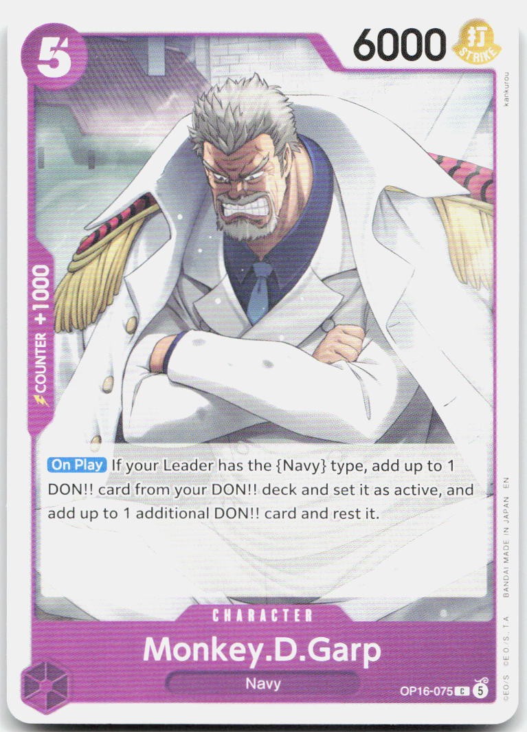 Monkey.D.Garp C The Time of Battle OP16-075 NM