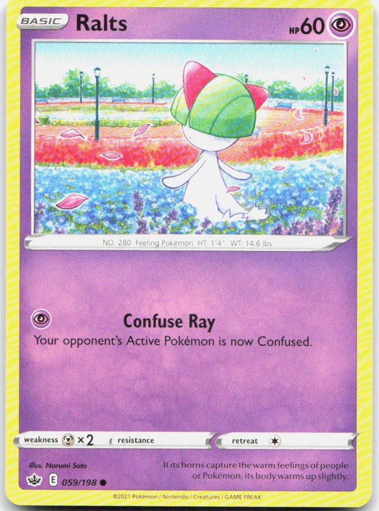 Ralts 059/198 Common Chilling Reign Pokemon Near Mint
