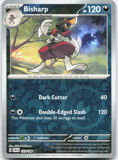 Bisharp Reverse Holo Common SV01: Scarlet & Violet Base Set 133/198 NM