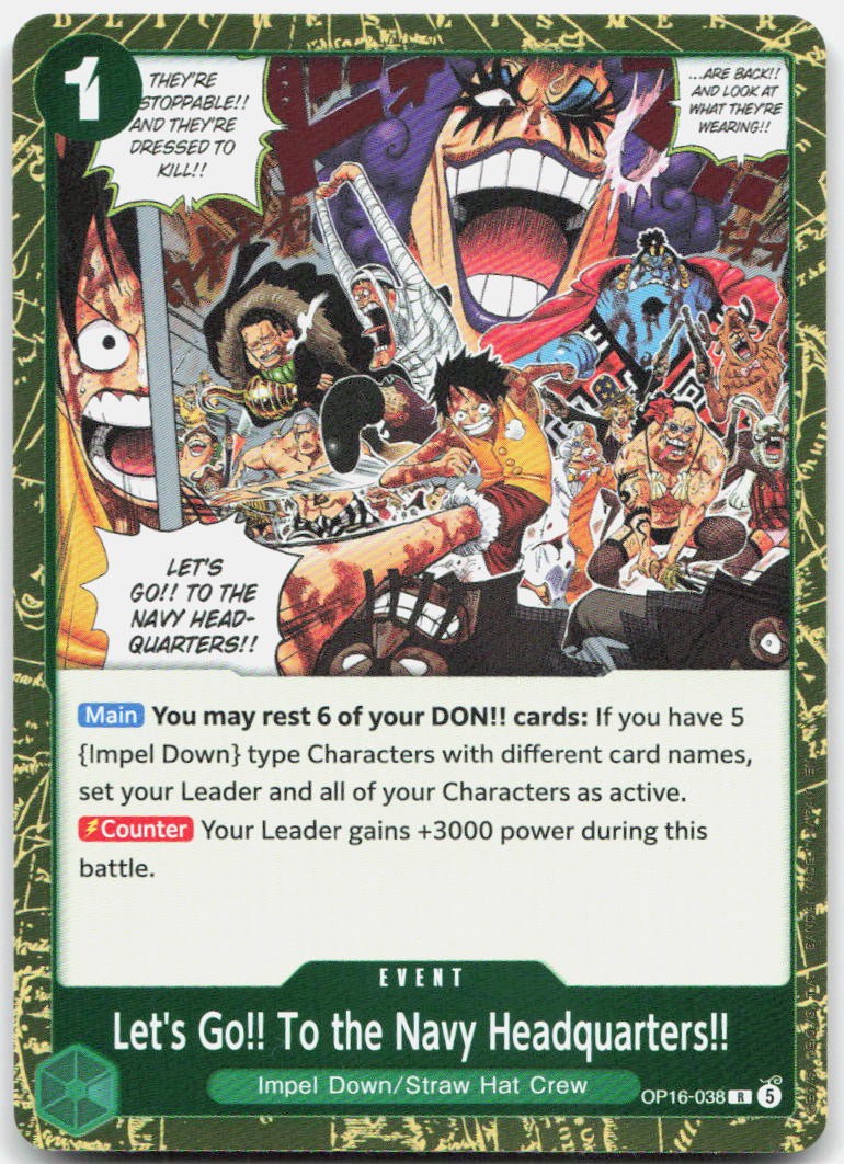 Let's Go!!... OP16-038 The Time of Battle One Piece Foil NM