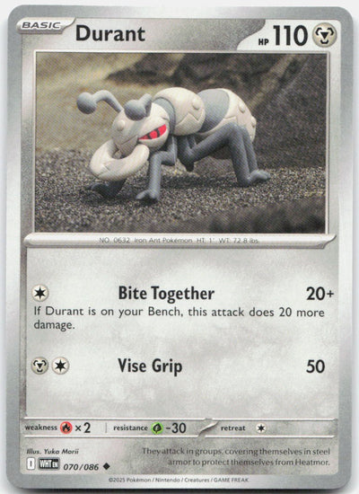 Durant 070/086 Uncommon White Flare Pokemon Near Mint