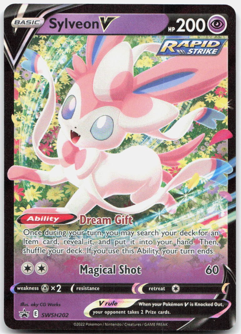 Sylveon V SWSH202 Holo Promo Sword & Shield Promo Pokemon Holo Near Mint
