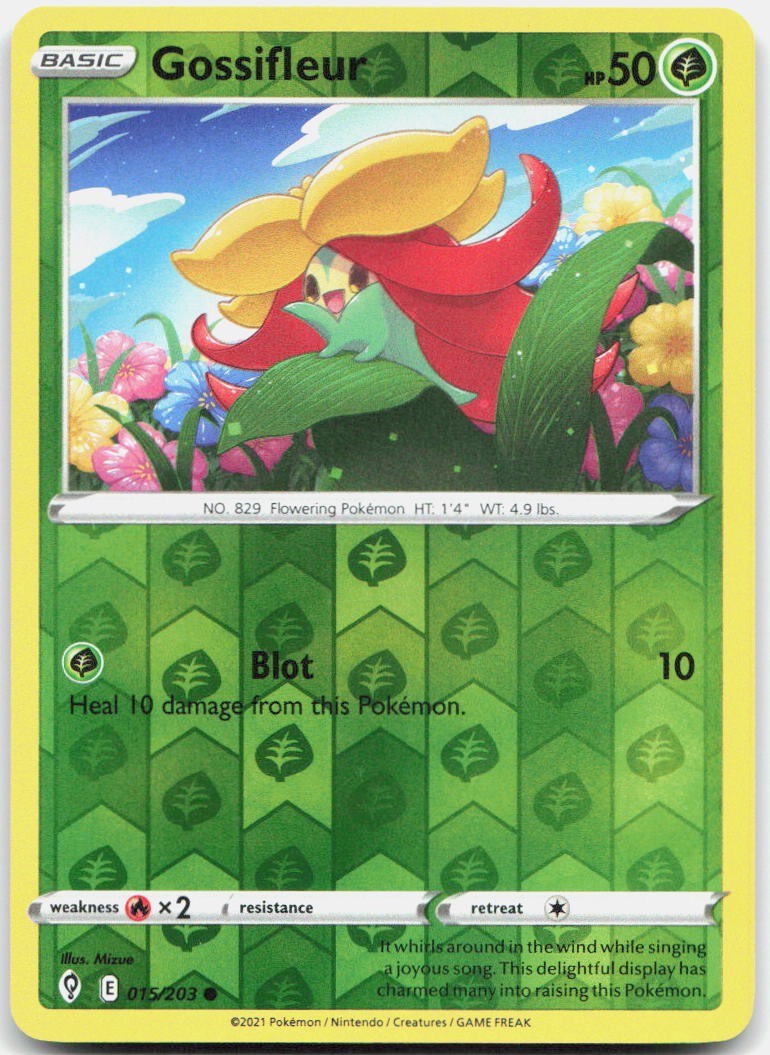 Gossifleur Reverse Holo Common SWSH07: Evolving Skies 015/203 NM