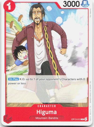 Higuma C Carrying On His Will: 3rd Anniversary Tournament Cards OP13-013 NM