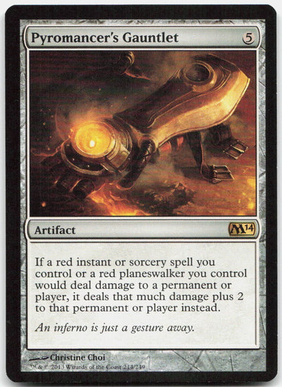 Pyromancer's Gauntlet 214 Rare Magic 2014 (M14) Magic: The Gathering Near Mint