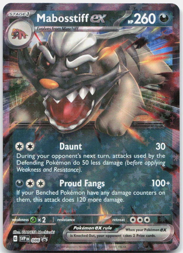 Mabosstiff ex 086 Holo Promo Scarlet & Violet Promo Pokemon Holo Near Mint
