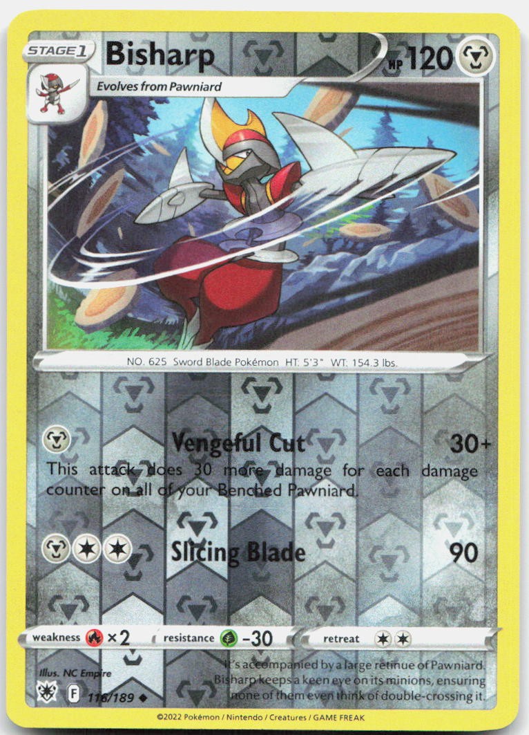 Bisharp Reverse Holo Uncommon SWSH10: Astral Radiance 116/189 NM