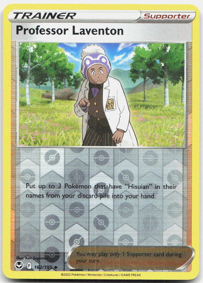 Professor Laventon 162/195 Uncommon Silver Tempest Pokemon Reverse Holo NM