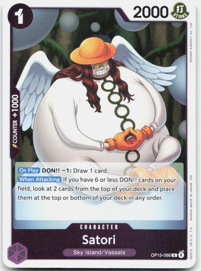 Satori OP15-066 Rare Adventure on Kami's Island One Piece Foil Near Mint