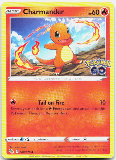 Charmander 008/078 Common Pokemon GO Pokemon Near Mint