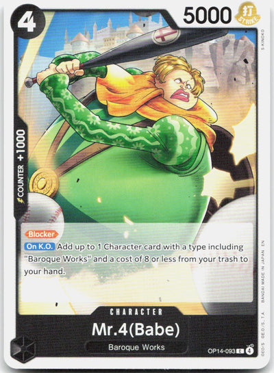 Mr.4(Babe) C The Azure Sea's Seven Release Event Cards OP14-093 NM