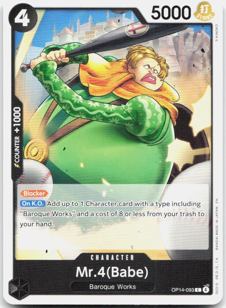 Mr.4(Babe) C The Azure Sea's Seven Release Event Cards OP14-093 NM
