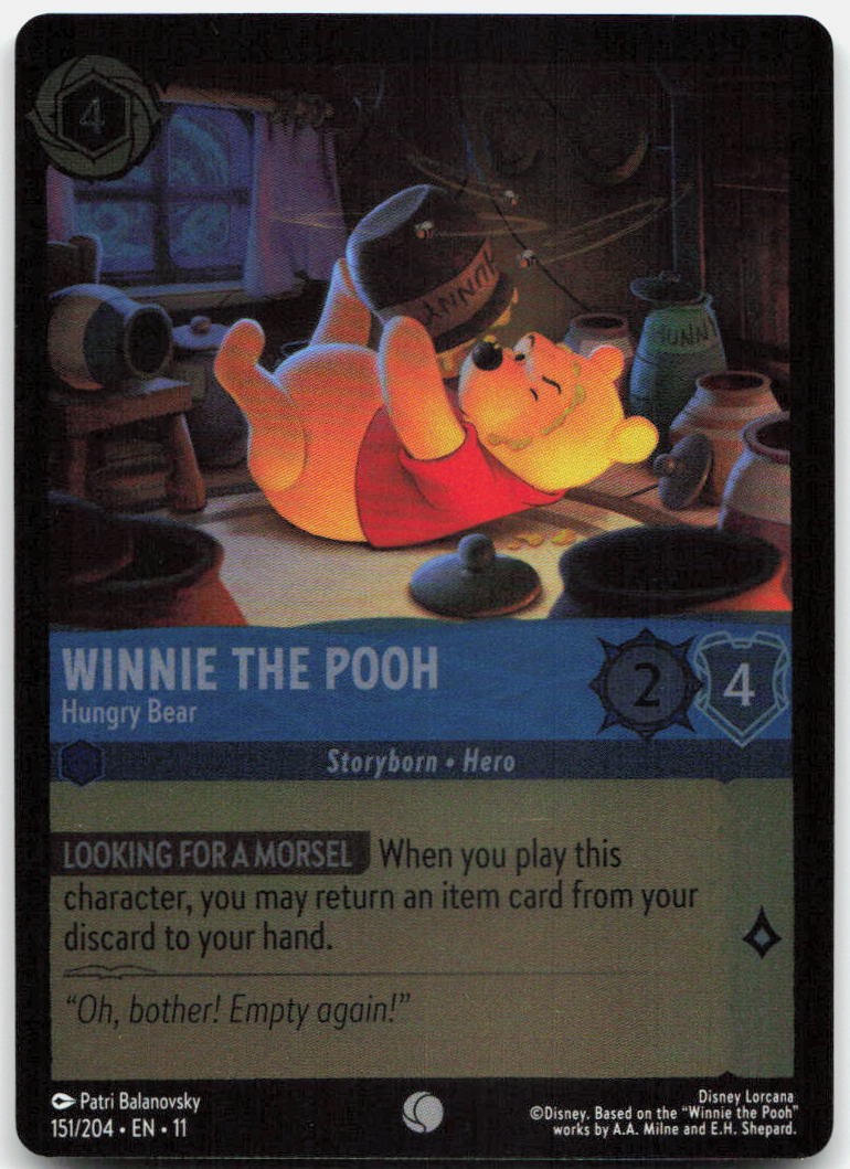 Winnie the Pooh - Hungry Bear Cold Foil Common Winterspell 151/204 NM