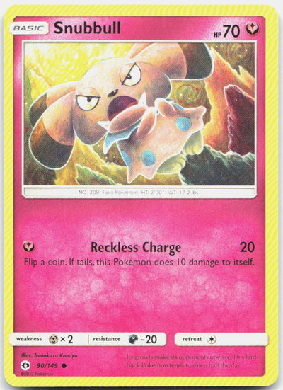 Snubbull 90/149 Common SM Base Set Pokemon Near Mint