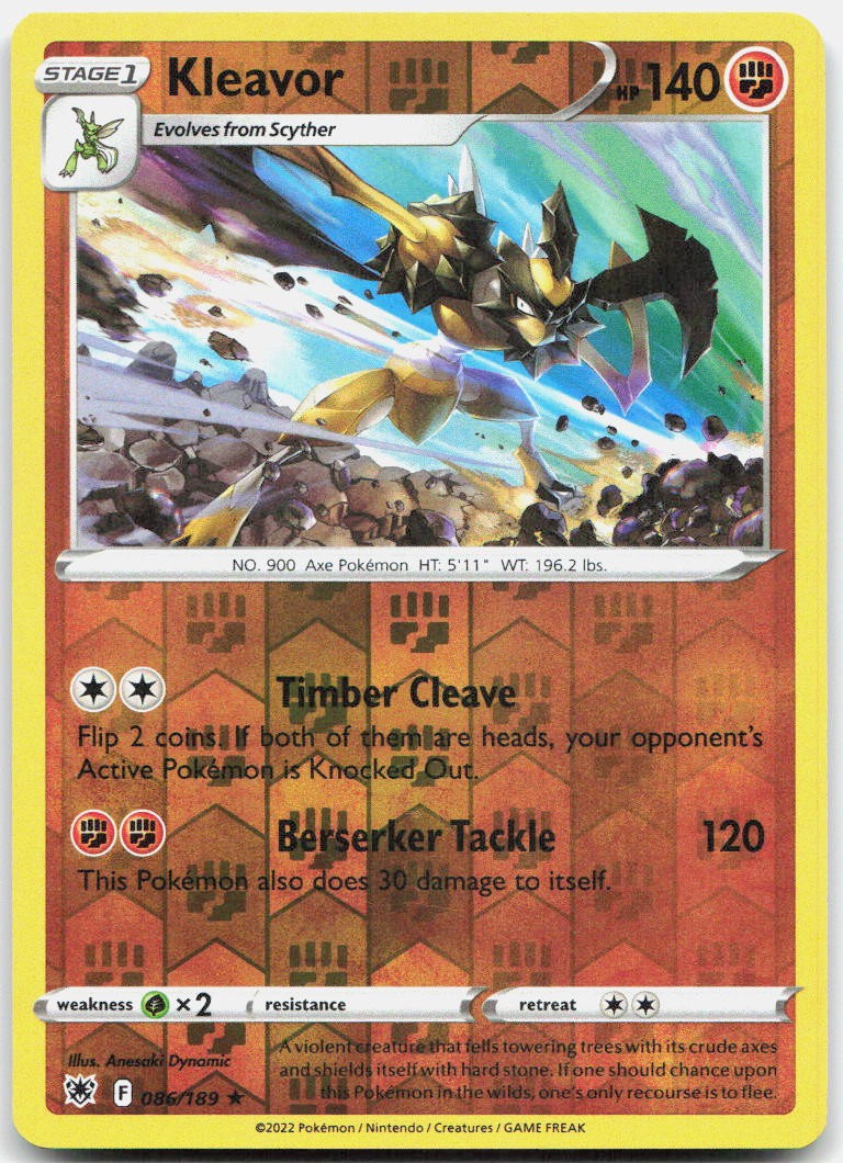 Kleavor (86) Reverse Holo Holo Rare SWSH10: Astral Radiance 086/189 NM