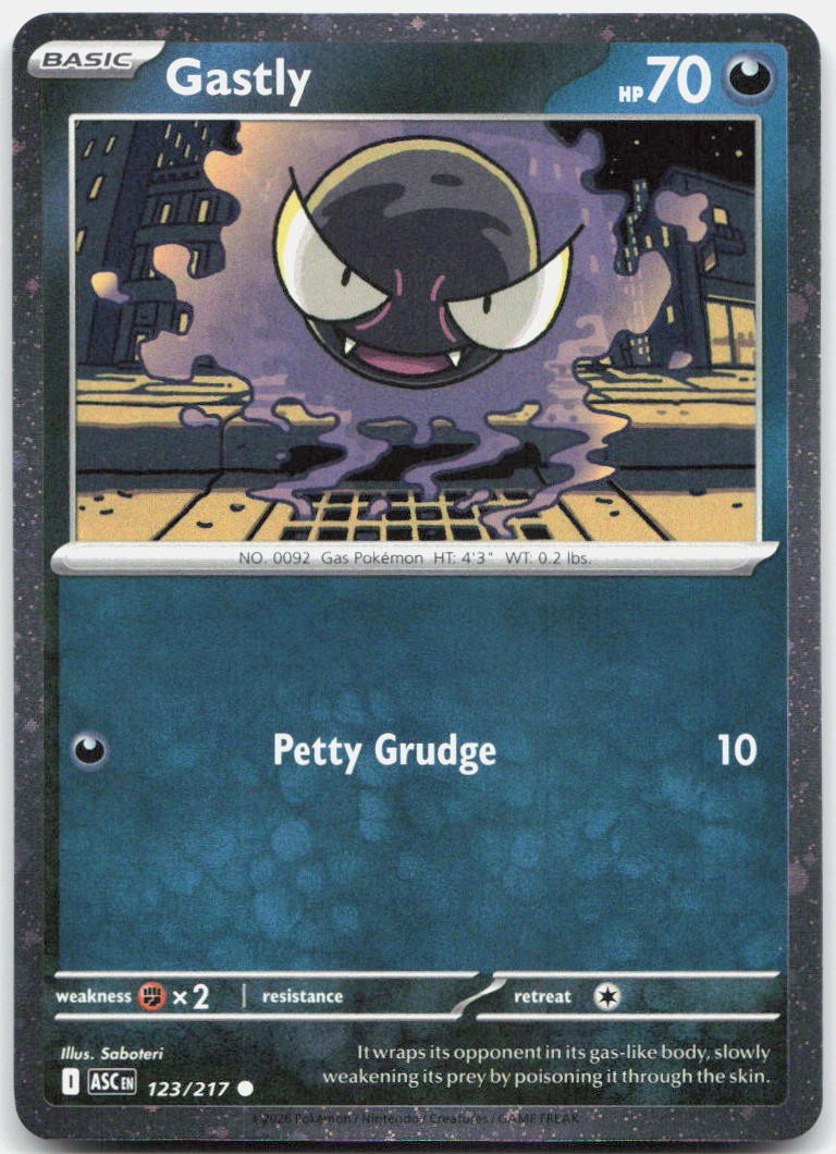 Gastly (Cosmos Holo) 123/217 Common Miscellaneous Cards & Products Pokemon NM