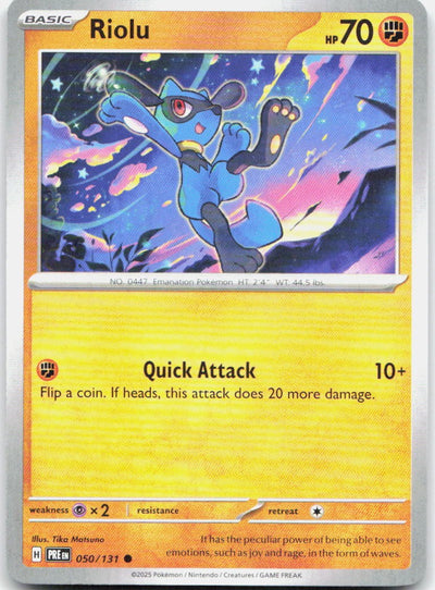 Riolu 050/131 Common Prismatic Evolutions Pokemon Near Mint