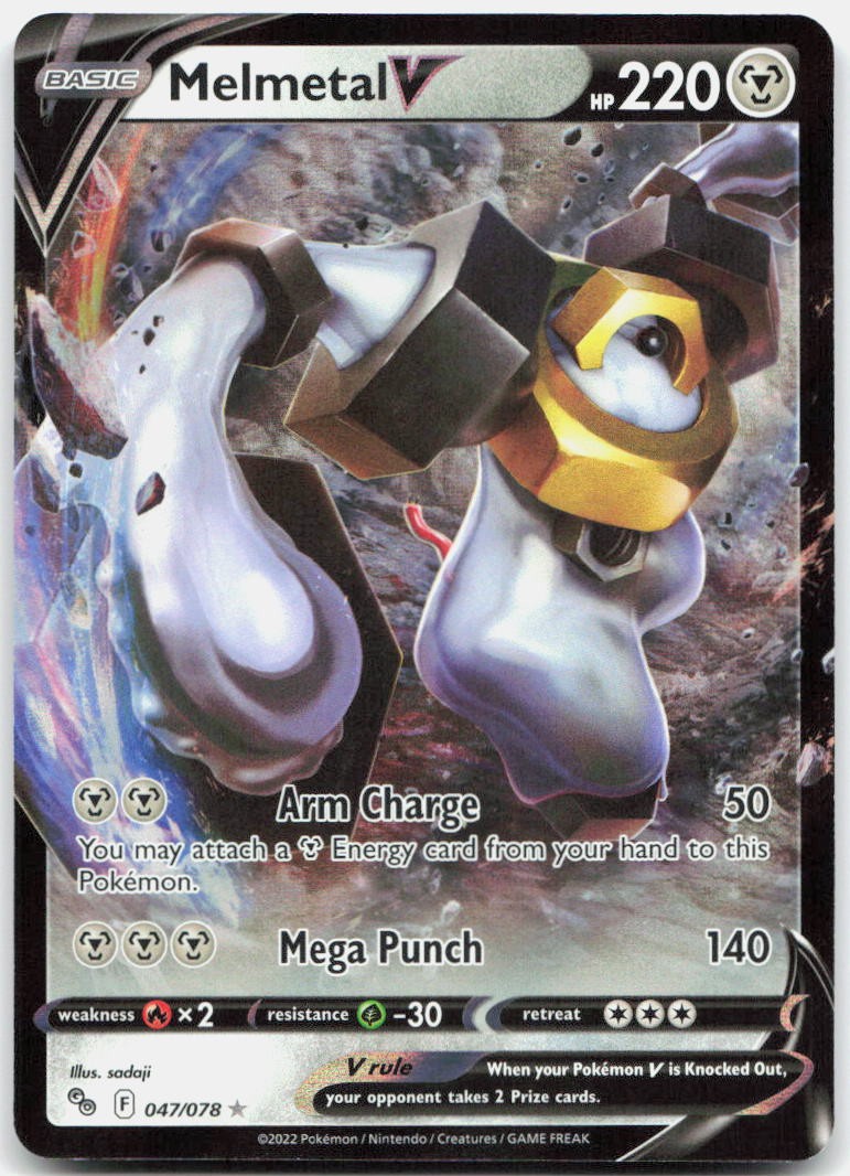 Melmetal V 047/078 Holo V Rare Pokemon GO Pokemon Near Mint
