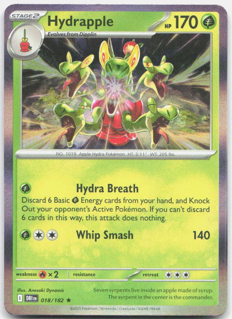 Hydrapple Holo Rare SV10: Destined Rivals 018/182 NM