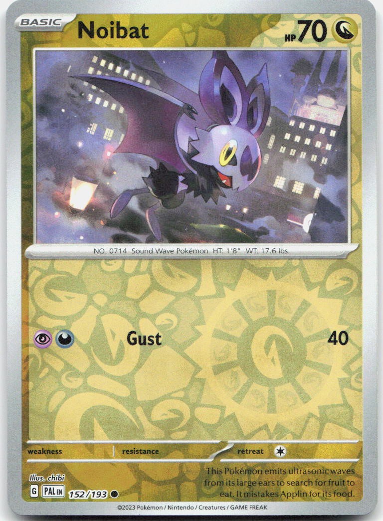 Noibat Reverse Holo Common SV02: Paldea Evolved 152/193 NM