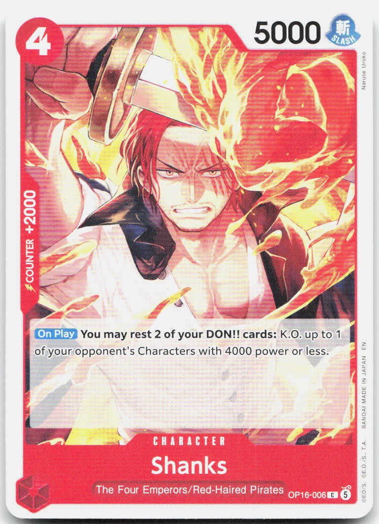 Shanks C The Time of Battle OP16-006 NM